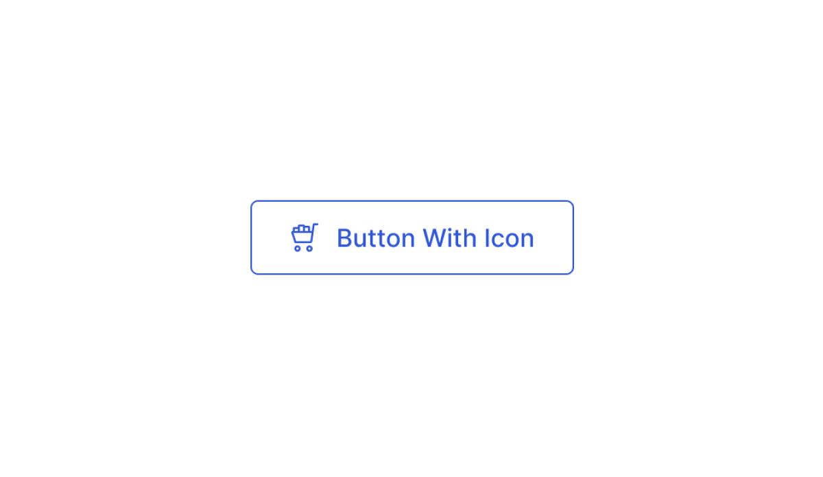 Primary Semi Rounded Outline Button With Icon