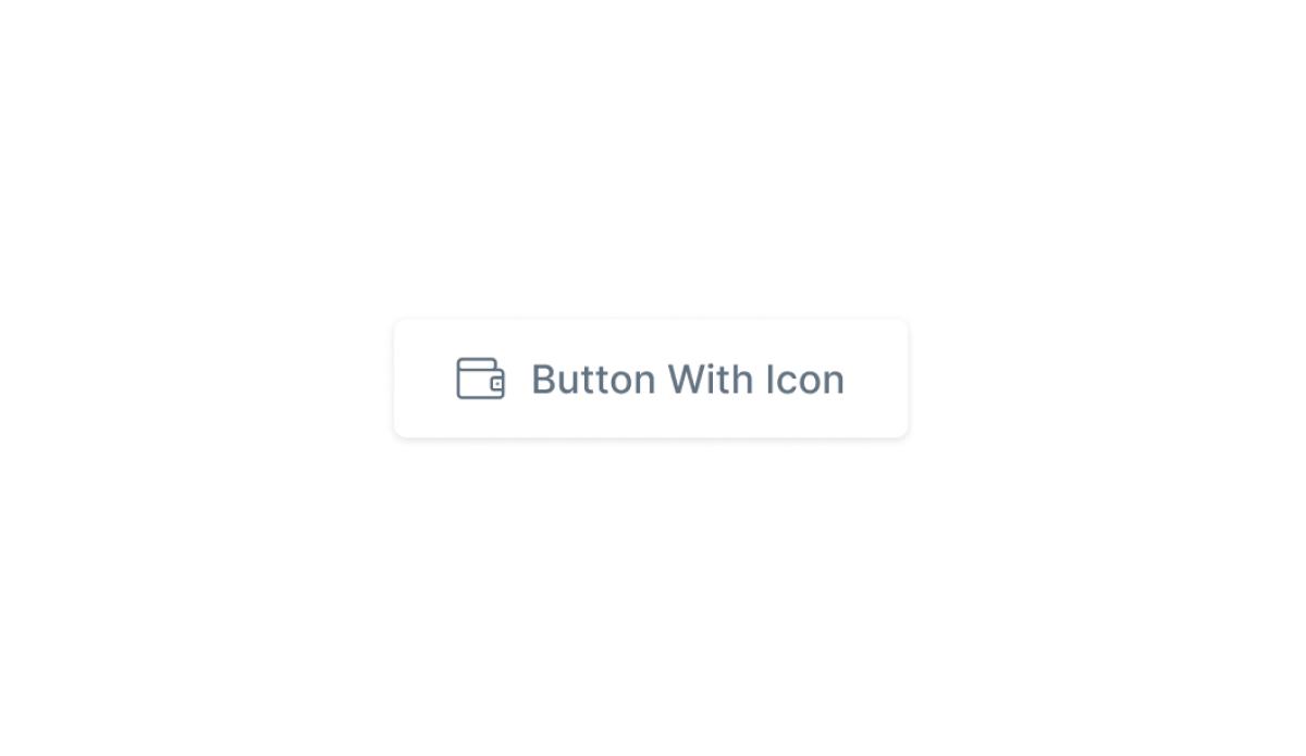 White Semi Rounded Button With Icon