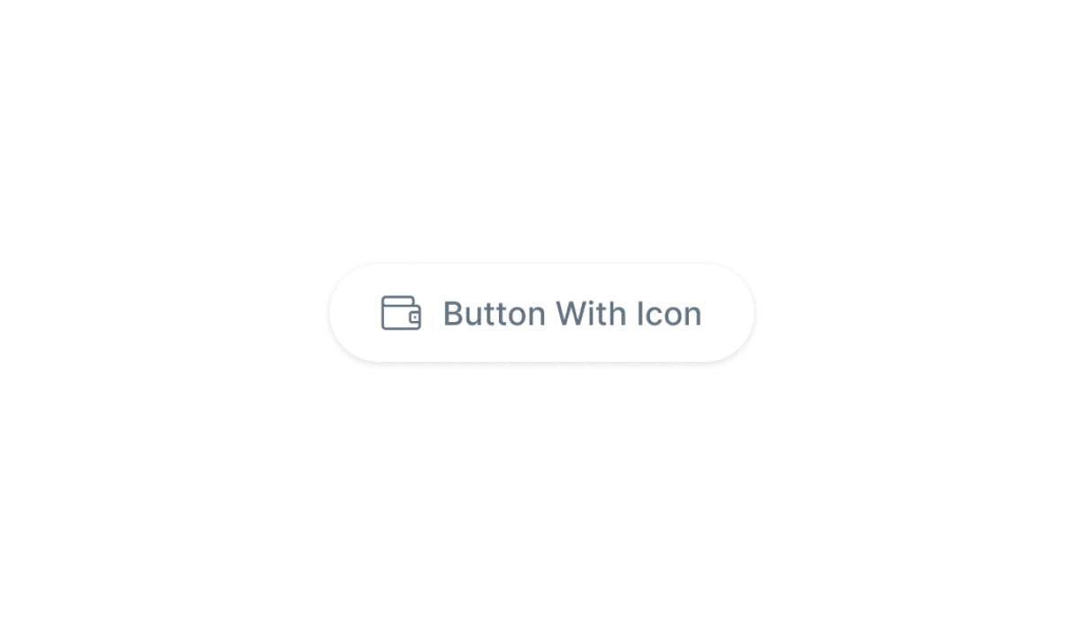 White Full Rounded Button With Icon