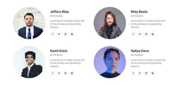 Bootstrap Team Sections and Snippets