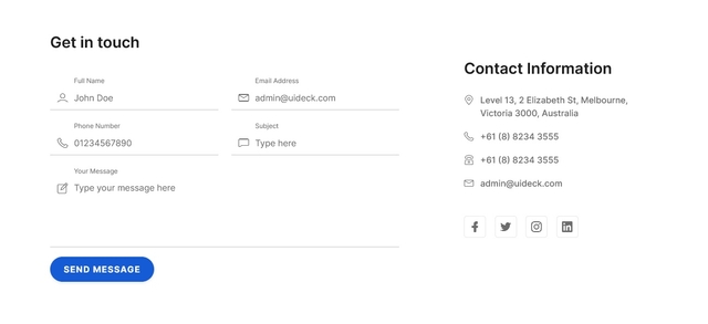 Bootstrap Contact Sections and Snippets