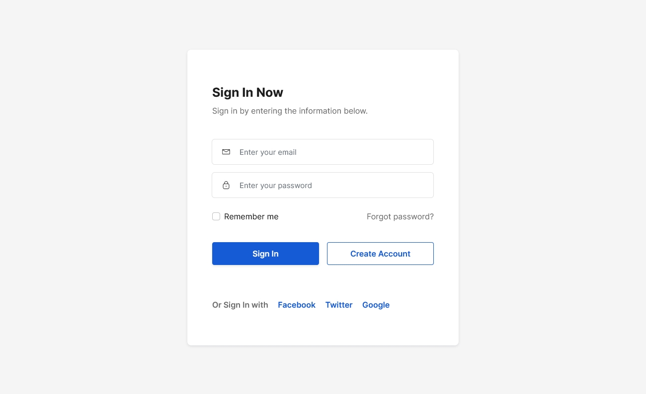 Sign In / Sign Up Style 6