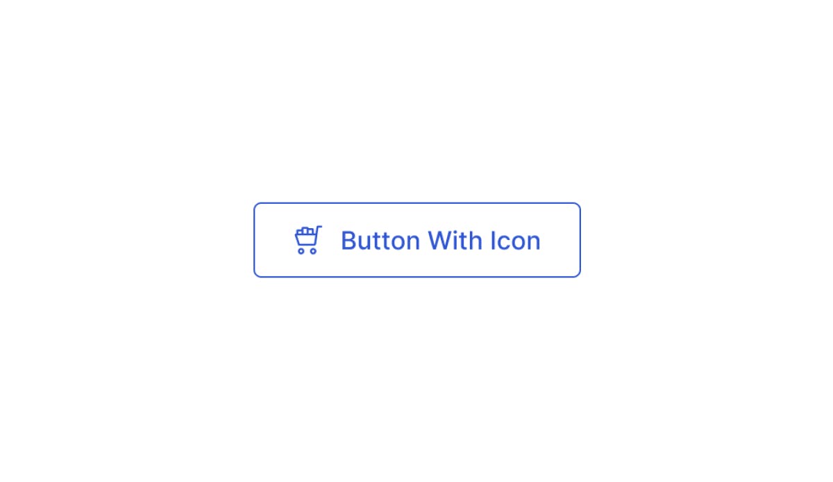 Primary Semi Rounded Outline Button With Icon