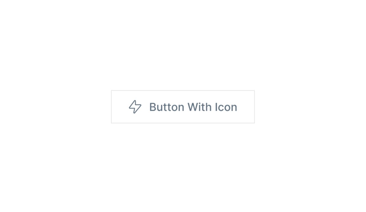 White Square Outline Button With Icon