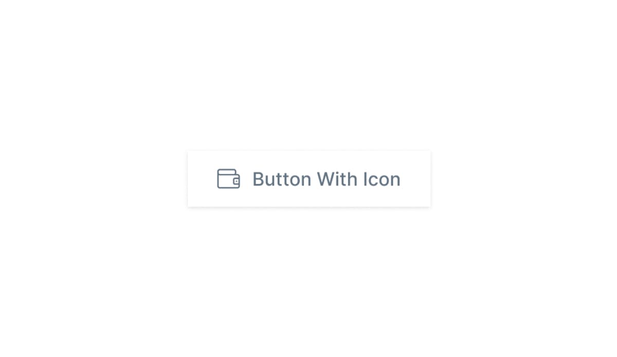 White Square Button With Icon