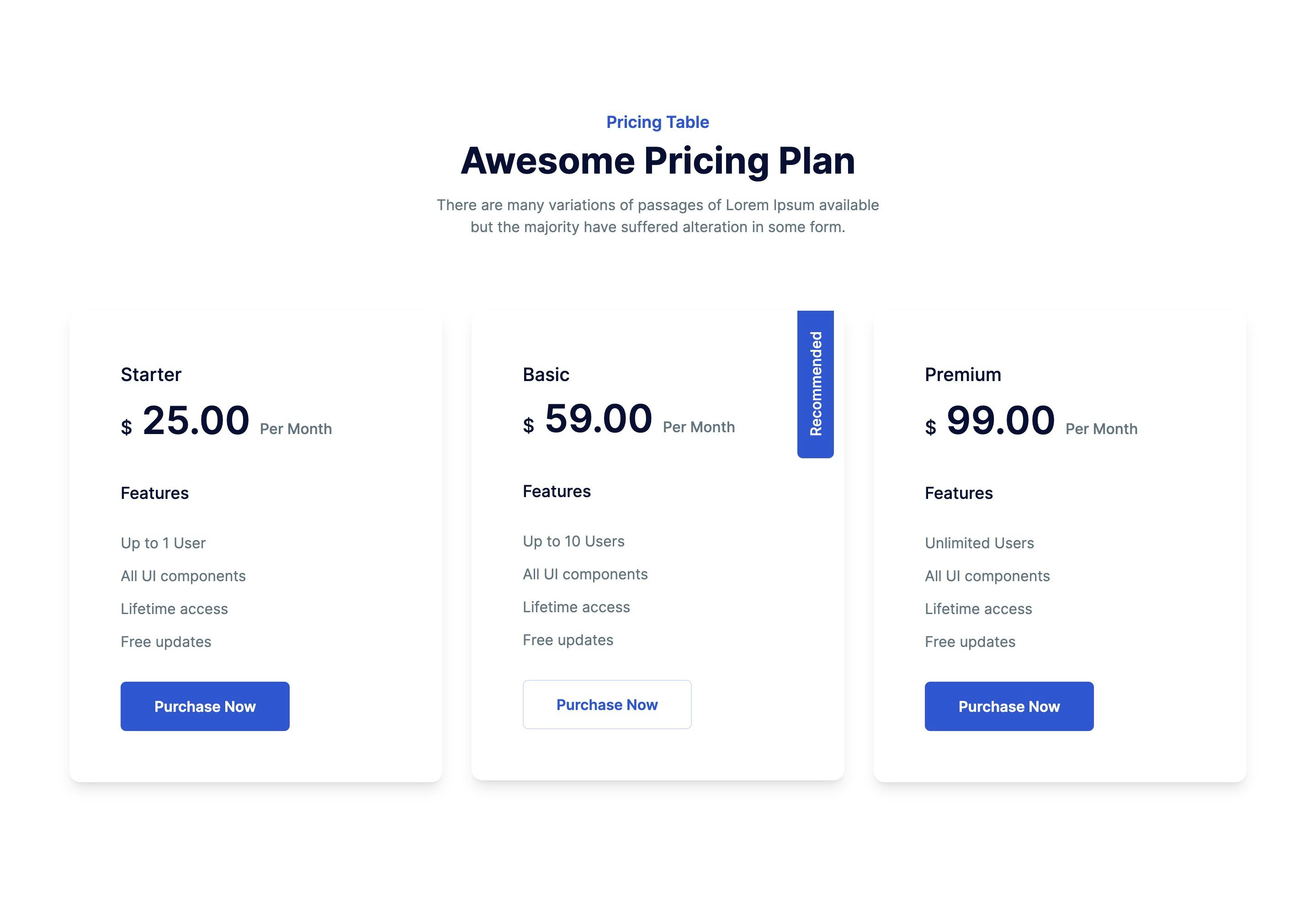 Pricing Style 3