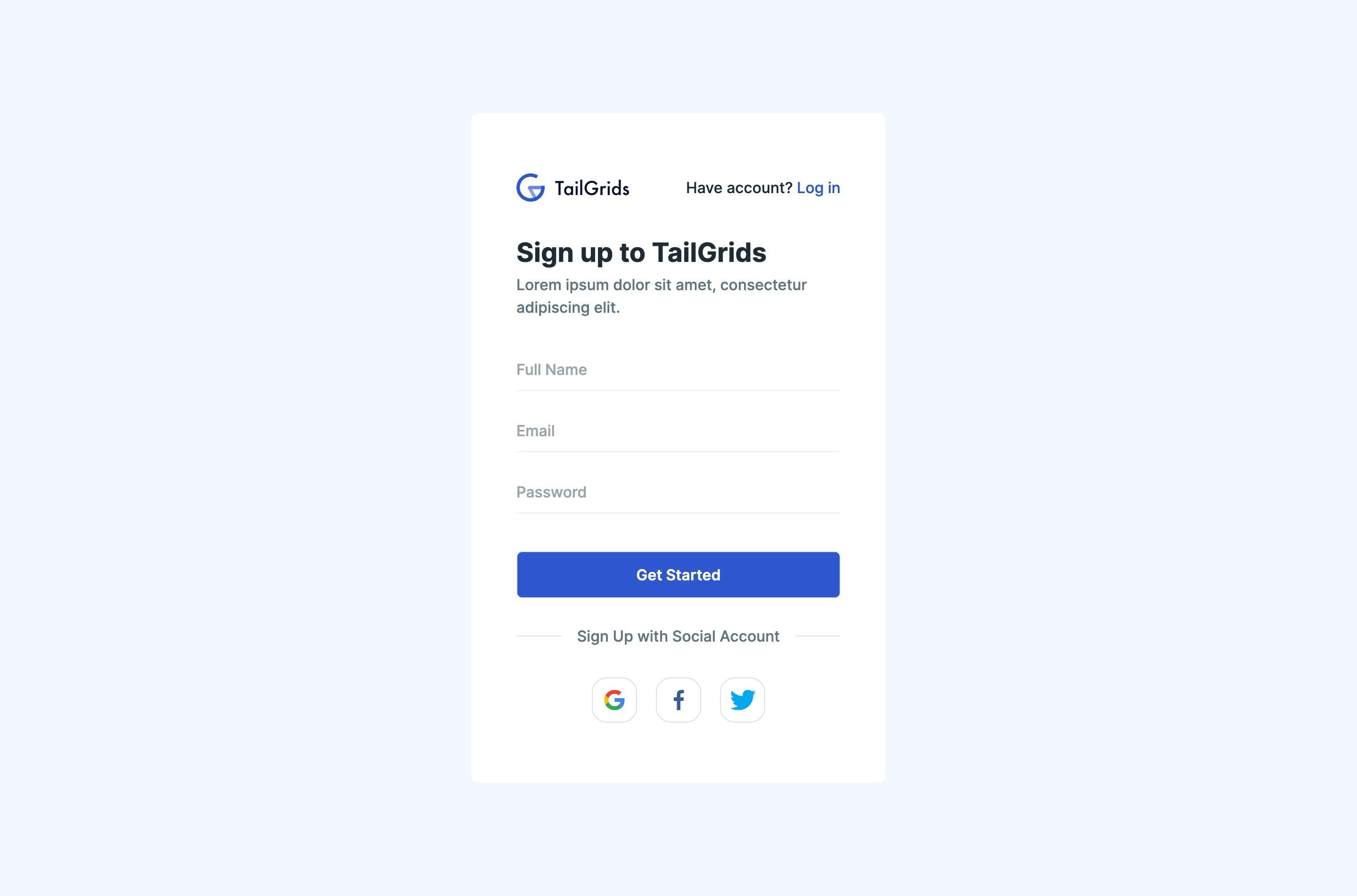 Sign In / Sign Up Style 5