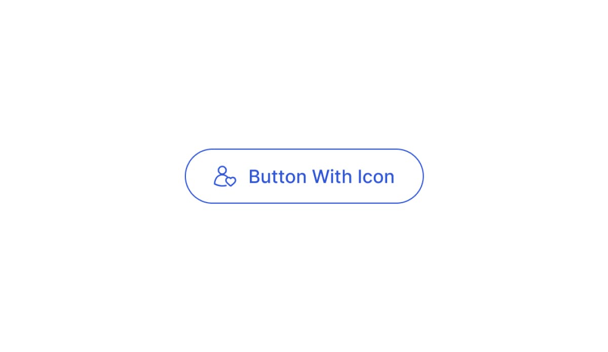 Primary Full Rounded Outline Button With Icon