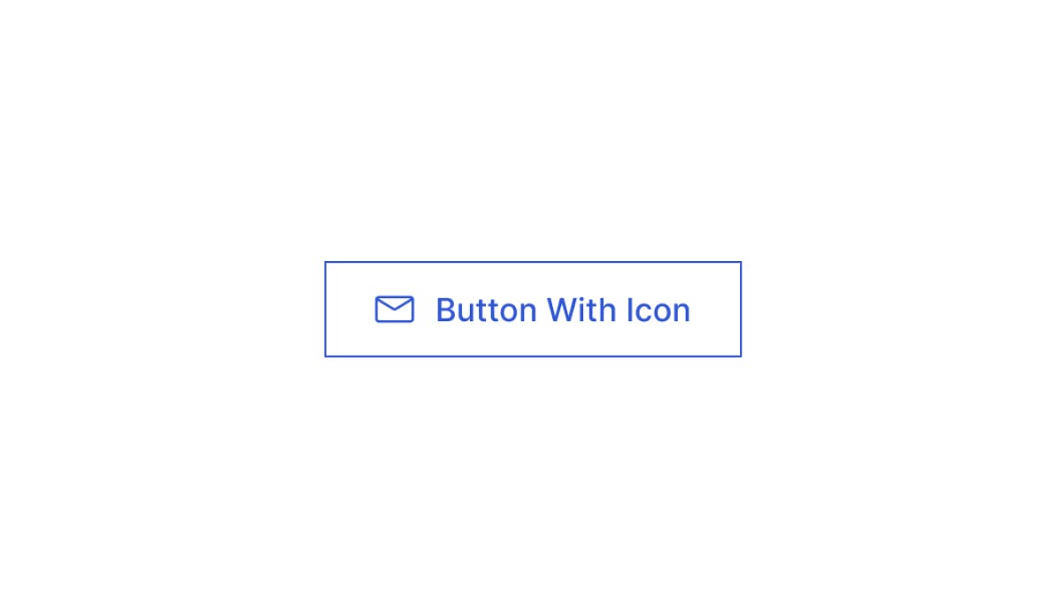 Primary Square Outline Button With Icon