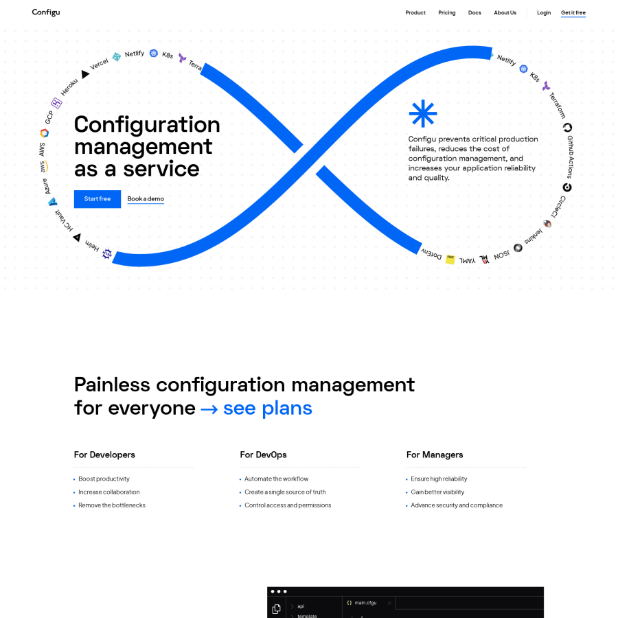 Configu - Animated Site Design Inspiration