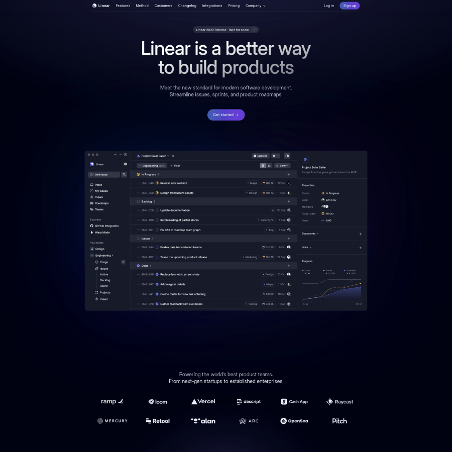 Linear - Product focus project management tool