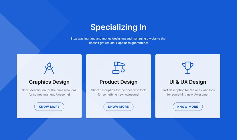 Bootstrap Features / Services Sections and Components