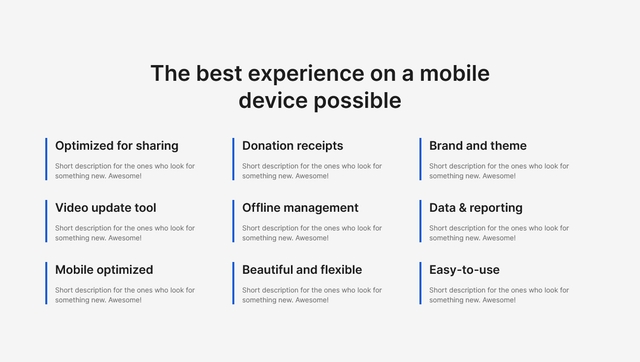 Bootstrap Features / Services Sections and Components