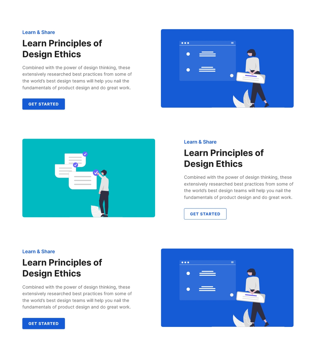 Bootstrap Features / Services Sections and Components